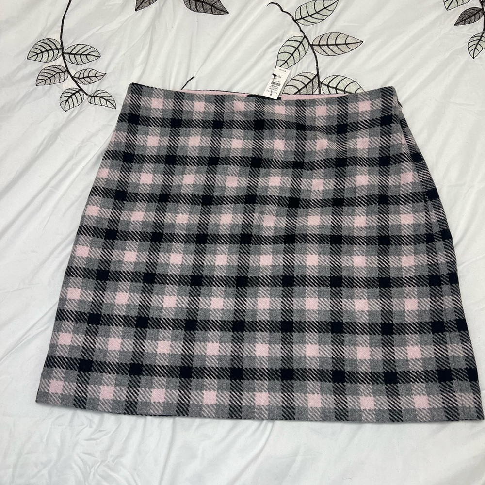 Talbots Plaid Pink and Black Women's Skirt